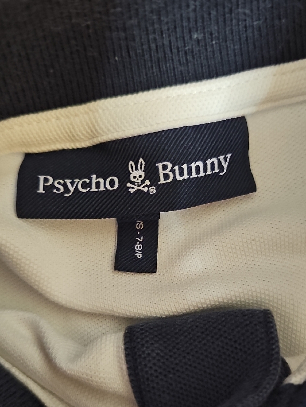 Psycho Bunny White Boys' Polo Shirt with Black And Pink Trim - Picture 12 of 12
